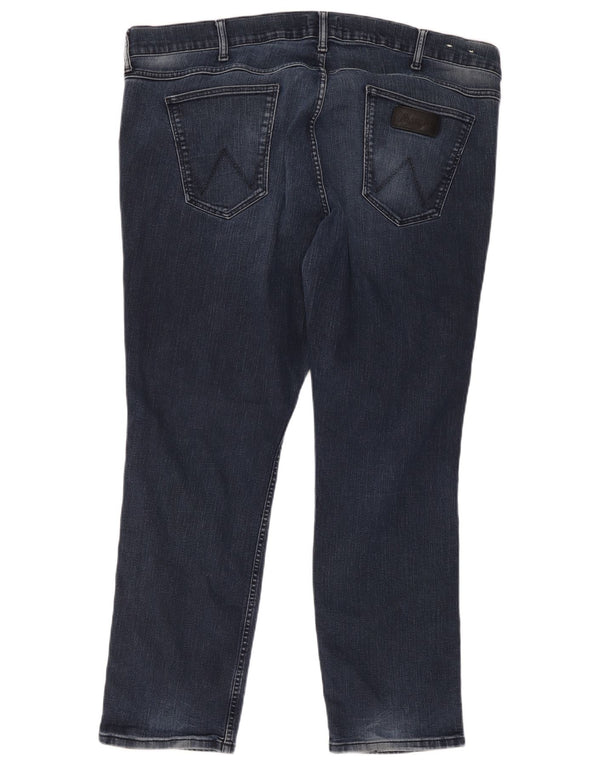 Wrangler Mens Greensboro Straight Jeans W46 L34 Azul Marinho Algodão