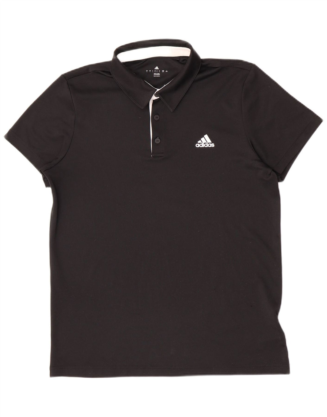 Camisa polo masculina Adidas Climalite grande poliéster preto
