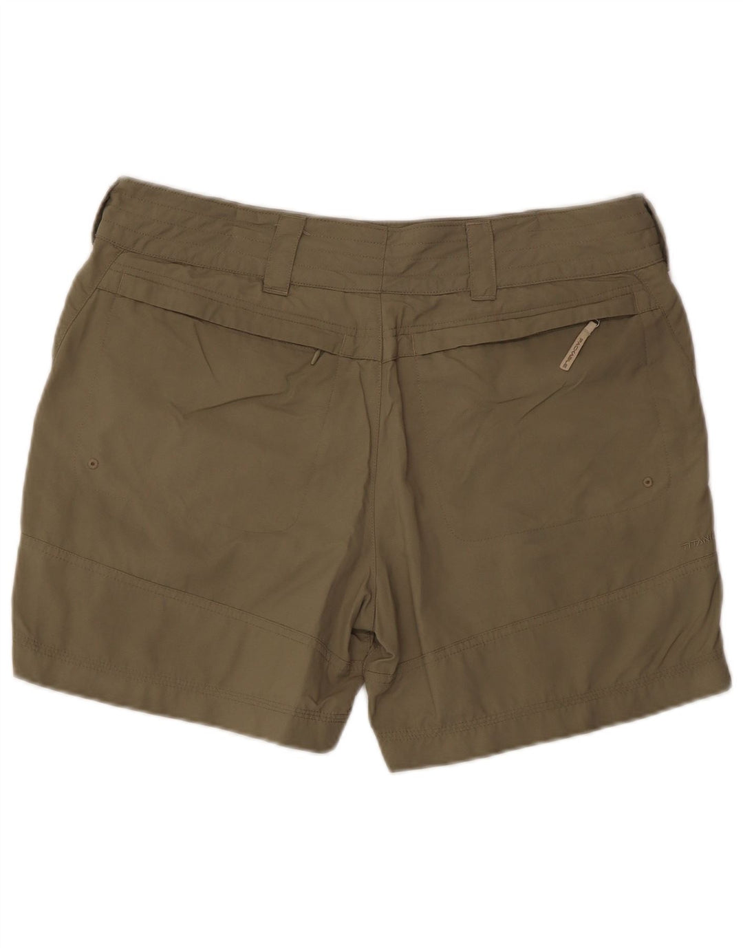 Shorts femininos COLUMBIA Titanium Chino US 12 grandes W36 cáqui nylon