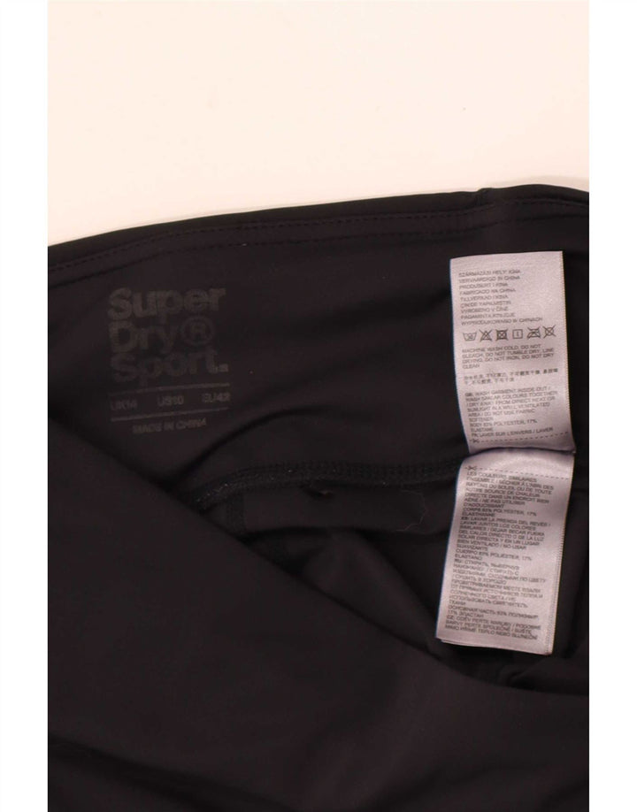 Leggings gráficas femininas Superdry UK 14 grande poliéster preto
