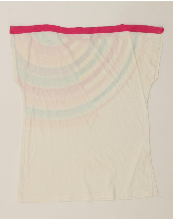 HUBER Womens Blouse Top IT 40 Medium White Striped Vintage Huber and Second-Hand Huber from Messina Hembry 
