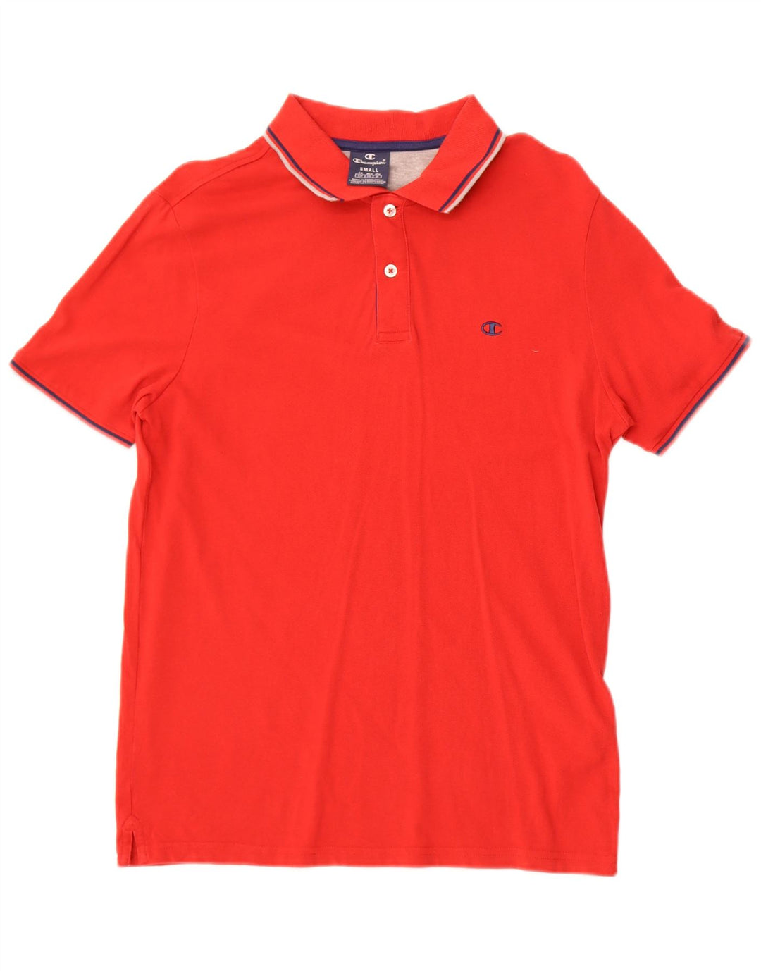 Camisa polo masculina Champion pequena de algodão vermelho