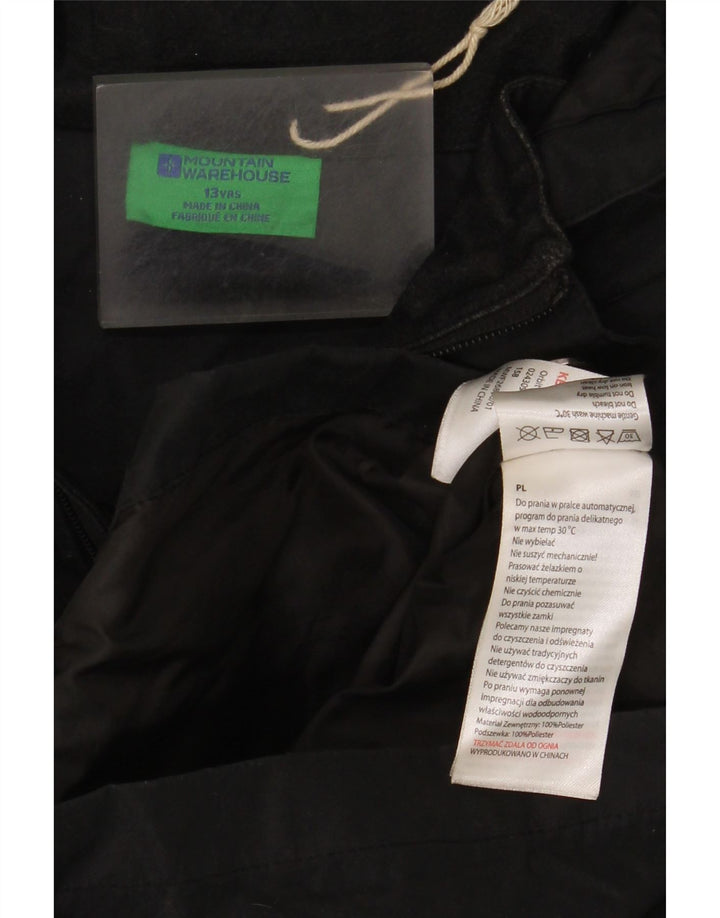 Jaqueta corta-vento com capuz para meninos Mountain Warehouse 12-13 anos preto