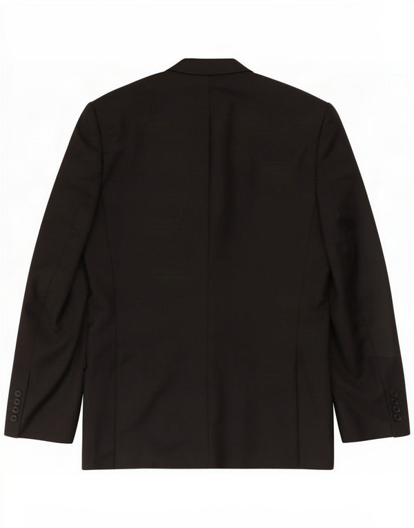 Aquascutum Mens 2 Button Blazer Jacket UK 42 XL Black Wool