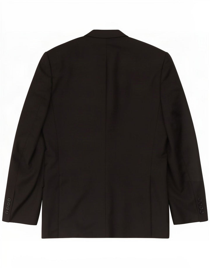 Aquascutum Mens 2 Button Blazer Jacket UK 42 XL Black Wool