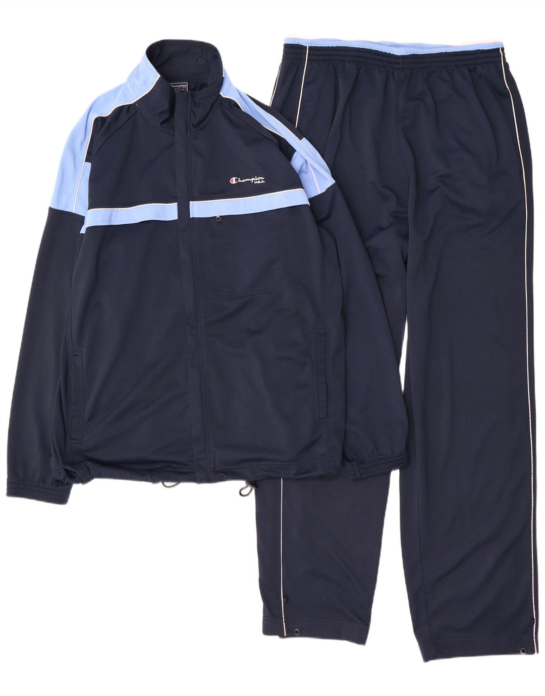 Fato de treino completo masculino Champion grande bloco colorido azul marinho