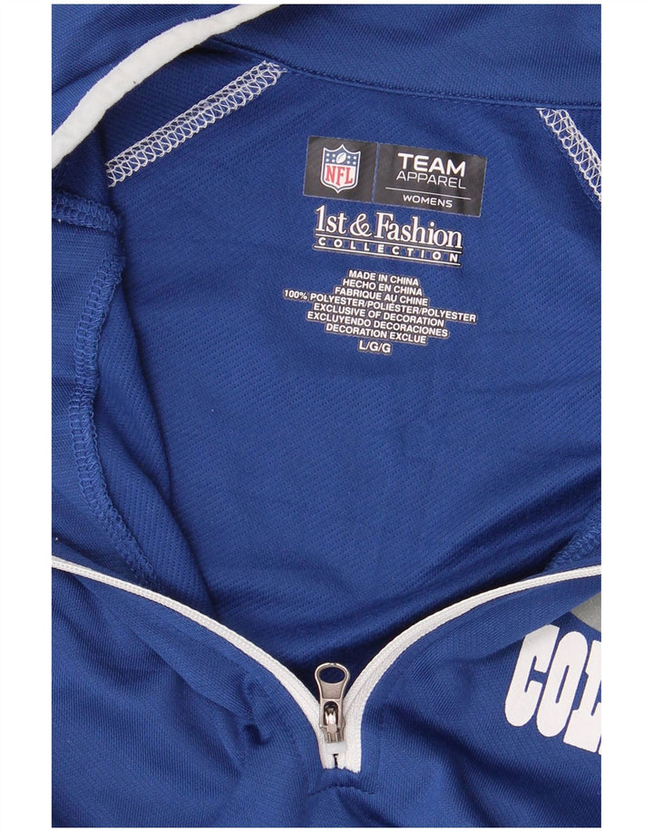 Pulôver feminino NFL Colts com zíper e gola alta Reino Unido 16 grande azul marinho