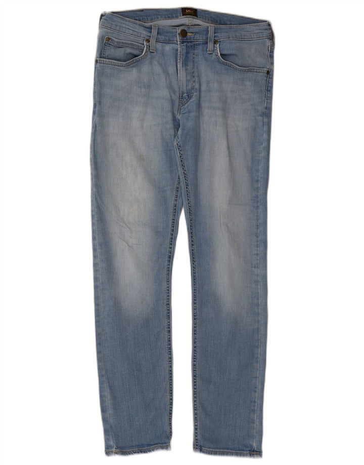 Lee Womens Luke Slim Jeans W31 L32 Azul Algodão