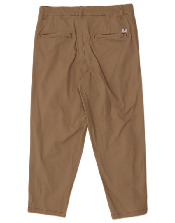 Calças masculinas Jack & Jones Tapered Cropped W30 L24 Algodão Bege