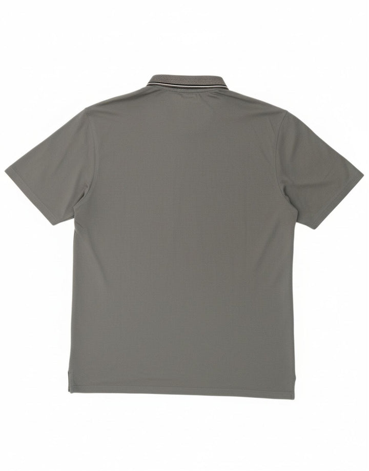 CALVIN KLEIN Camisa polo masculina de golfe XL algodão cinza