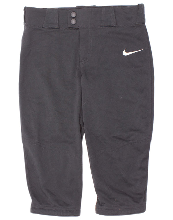 Calça casual reta Nike Boys 8-9 anos pequena W26 L15 poliéster preto