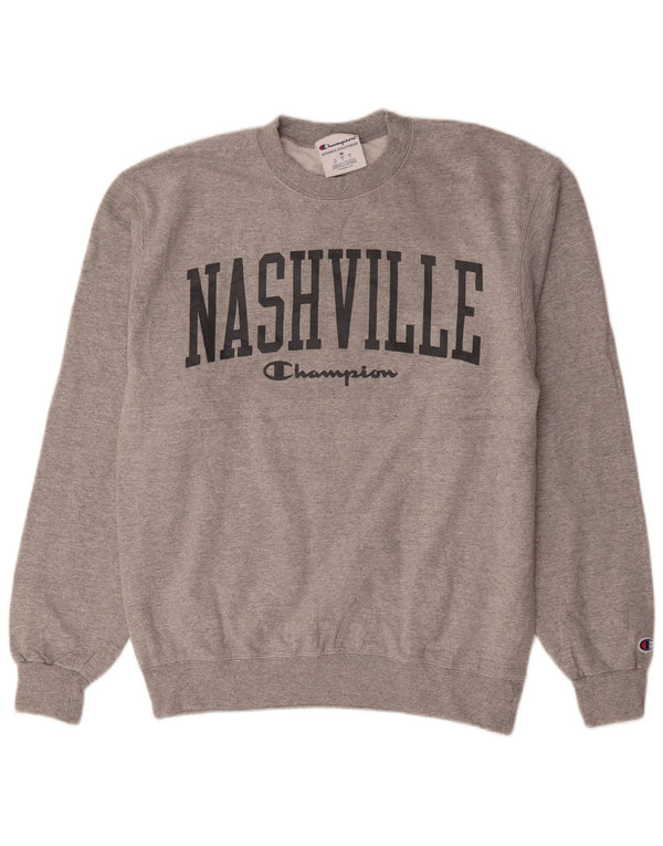 Champion Mens Nashville Graphic Moletom Jumper Médio Cinza Salpicado