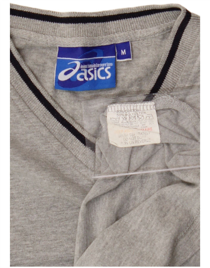 Camiseta masculina ASICS Top cinza médio algodão
