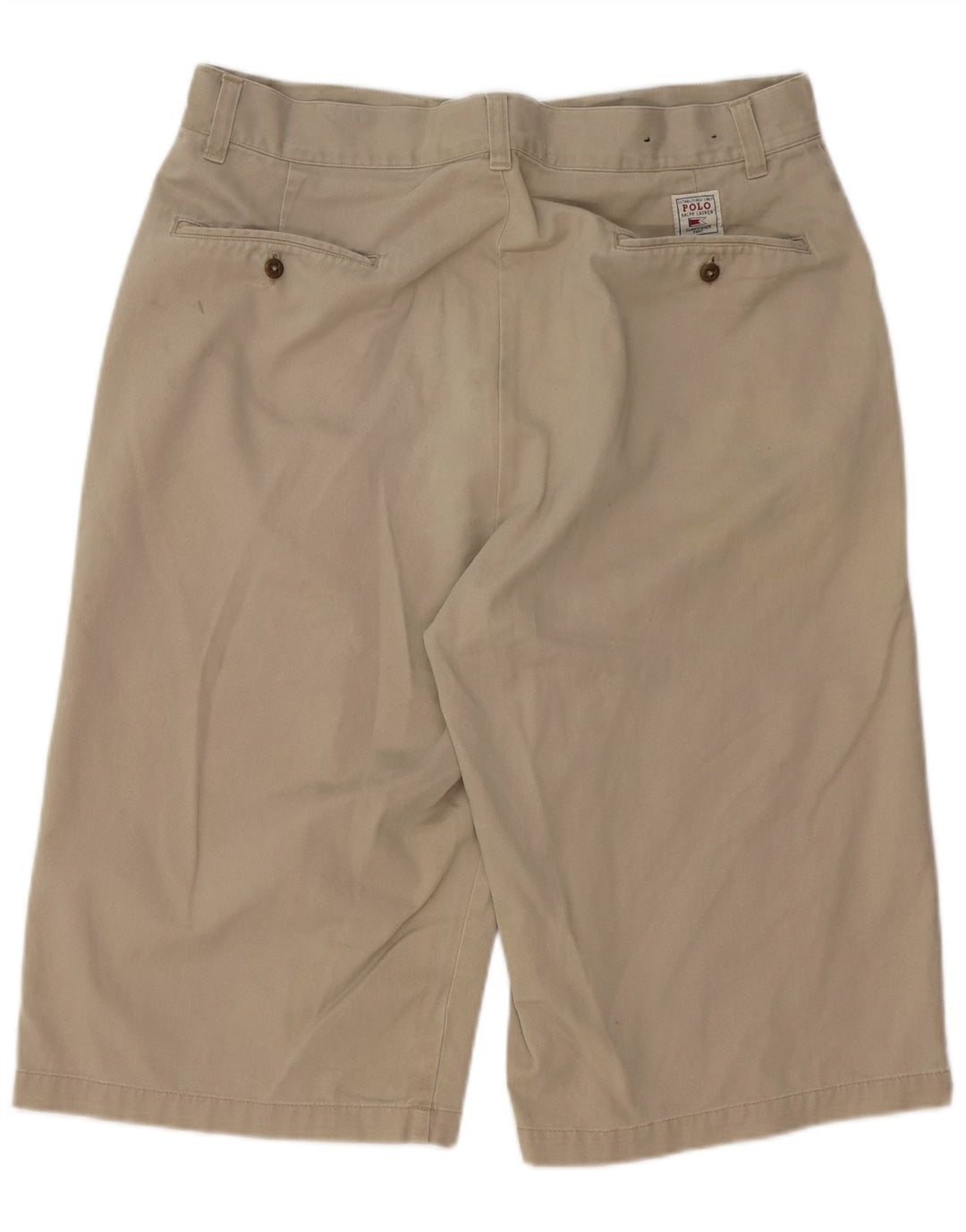 POLO RALPH LAUREN Shorts Chino Masculino W33 Algodão Bege Médio