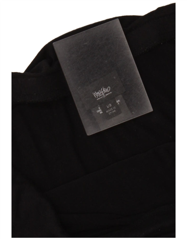 Mossimo saia midi feminina de cintura alta grande W34 preto rayon