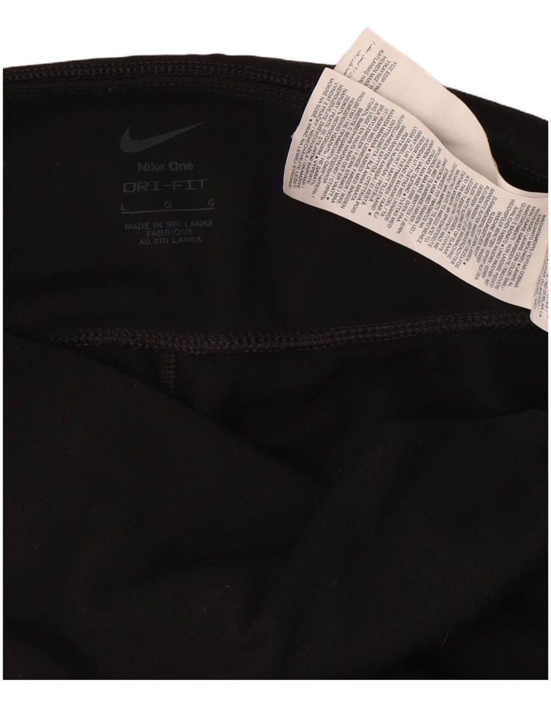Leggings Nike Dri Fit Feminina UK 16 Grande Poliéster Preto