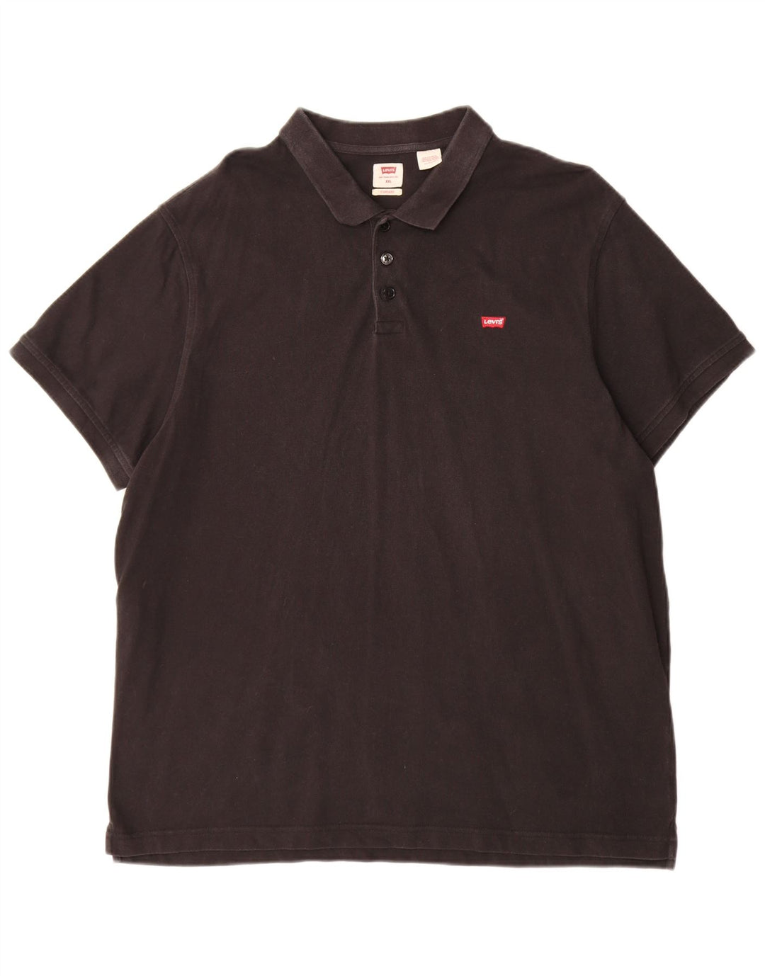 Camisa polo masculina padrão Levi's 2XL algodão preto