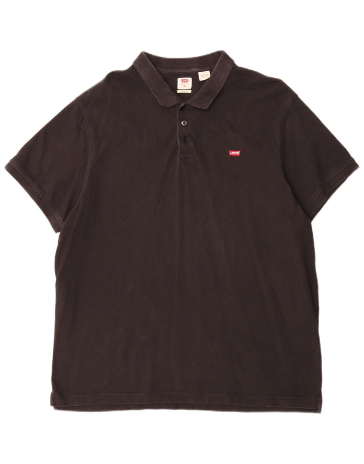 Camisa polo masculina padrão Levi's 2XL algodão preto