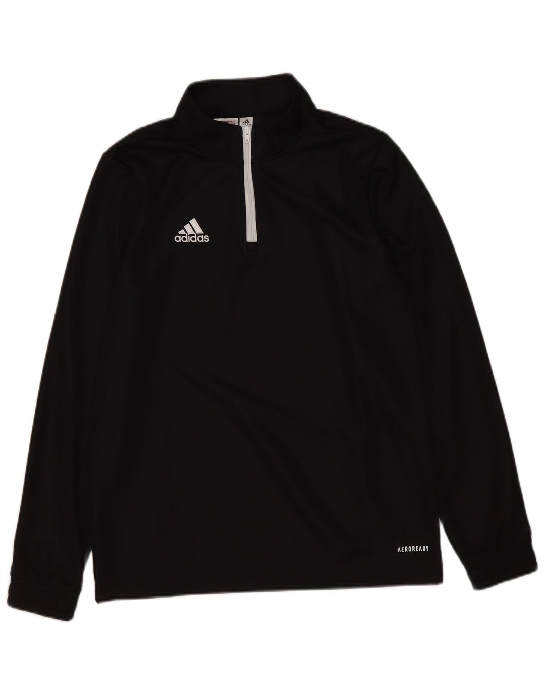 Adidas Meninos Aeroready Zip Neck Pullover Treino Top 11-12 Anos Preto