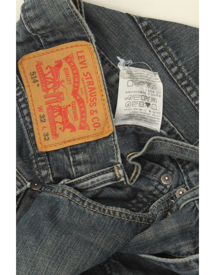 Levi's Masculino 514 Straight Jeans W32 L32 Azul Algodão