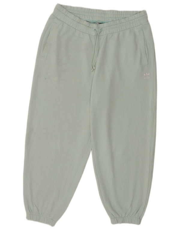 Calça de treino feminina Adidas Joggers UK 20-22 XL algodão verde