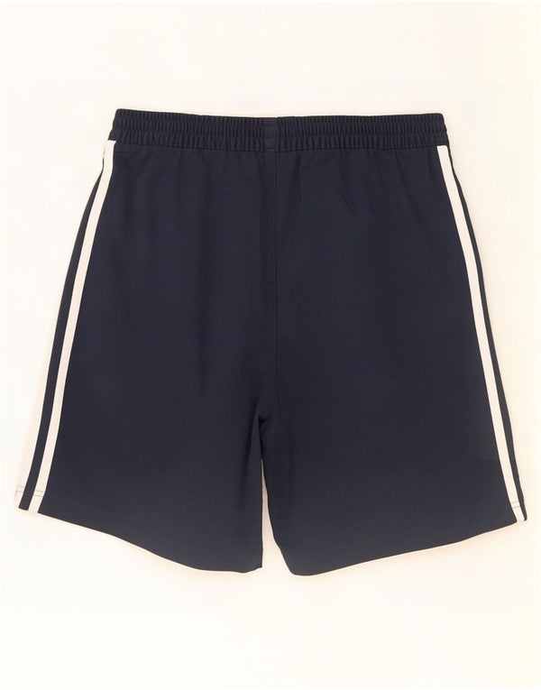 Shorts esportivos masculinos Adidas pequenos poliéster azul marinho