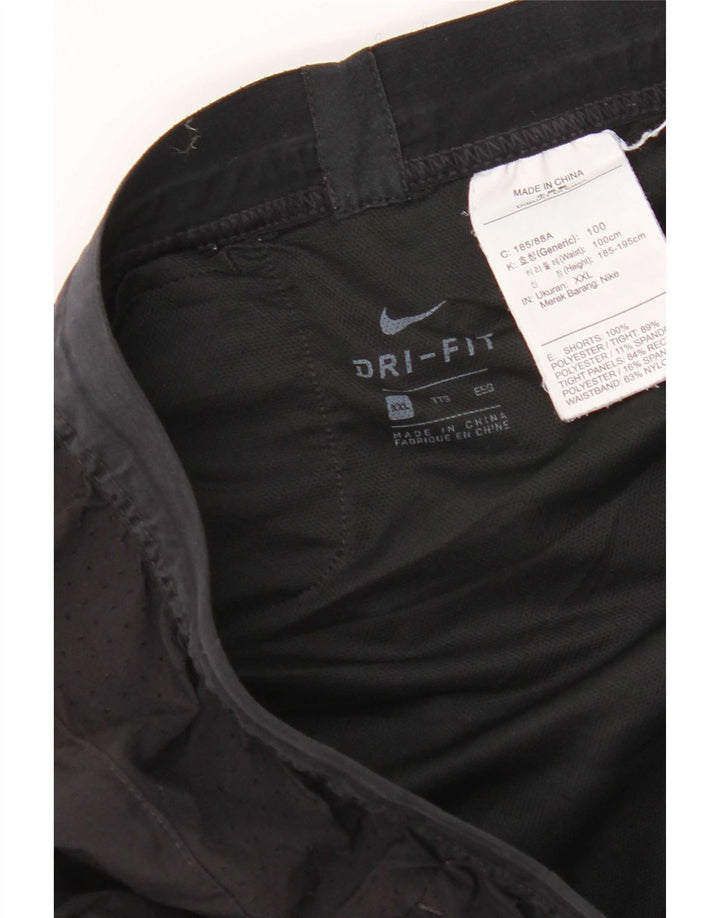 Shorts esportivos masculinos Nike Dri Fit 2XL poliéster preto