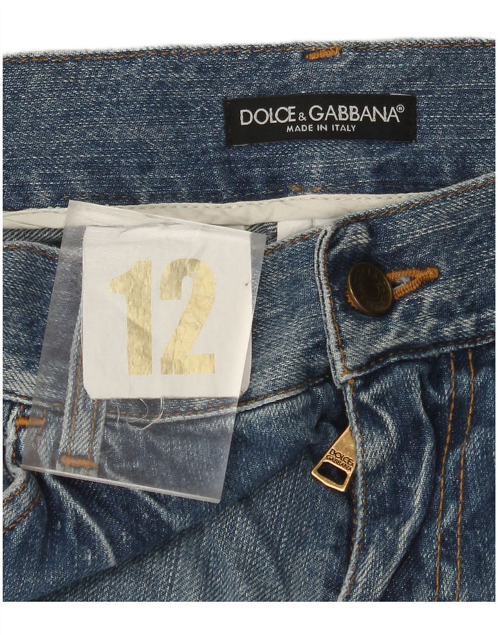 Jeans retos femininos DOLCE & GABBANA Reino Unido 12 médio W30 L28 azul