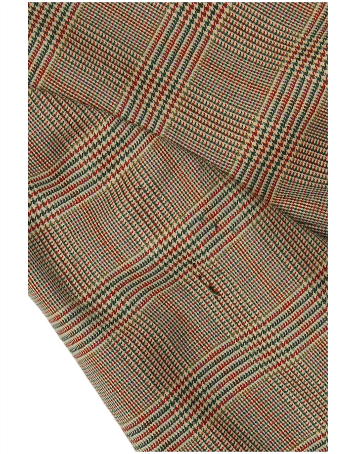 Jaqueta blazer feminina Burberrys com 2 botões Reino Unido 14 grande lã houndstooth verde