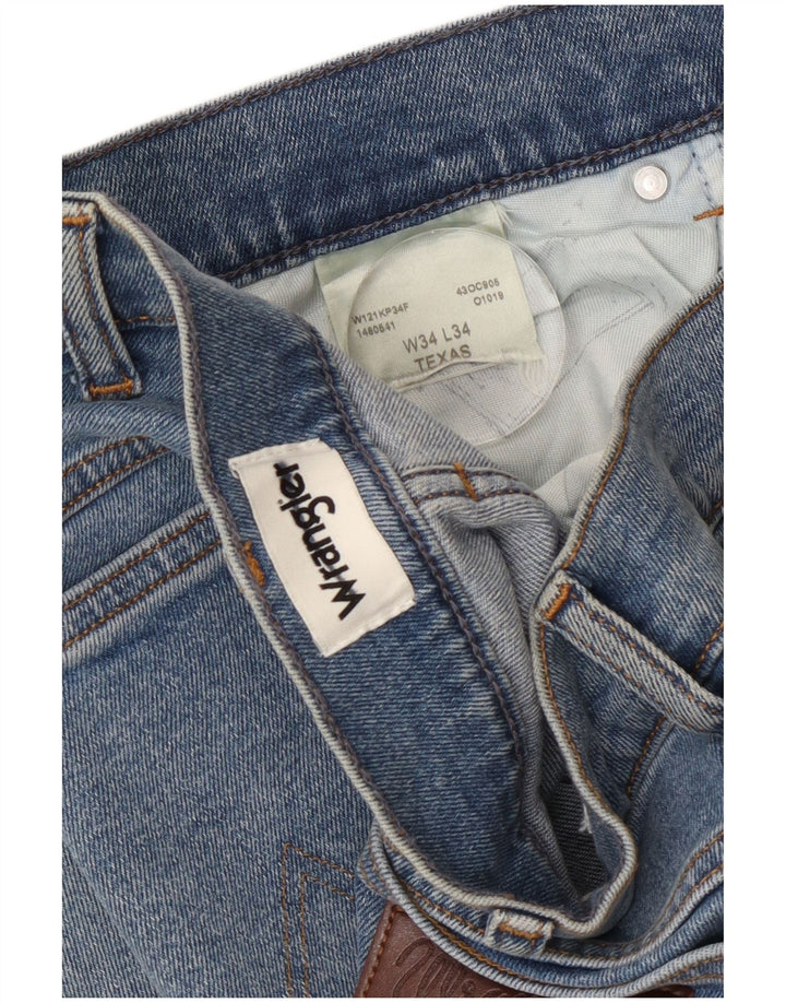 Wrangler Masculino Texas Straight Jeans W34 L34 Azul