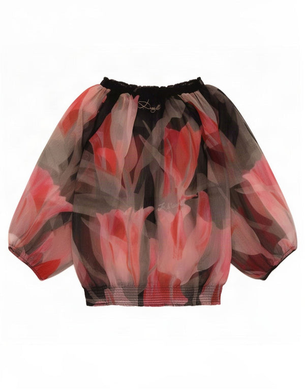 Desigual Blusa Feminina Oversized Gráfico UK 14 Médio Multicolorido