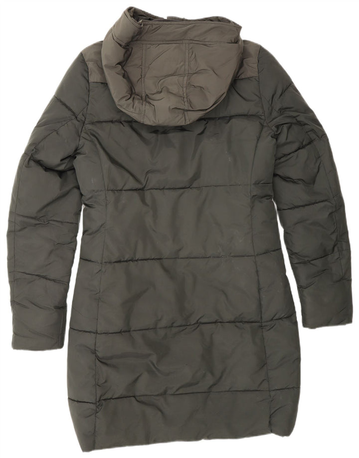 Casaco acolchoado com capuz feminino G-STAR UK 10 poliéster colorblock verde pequeno