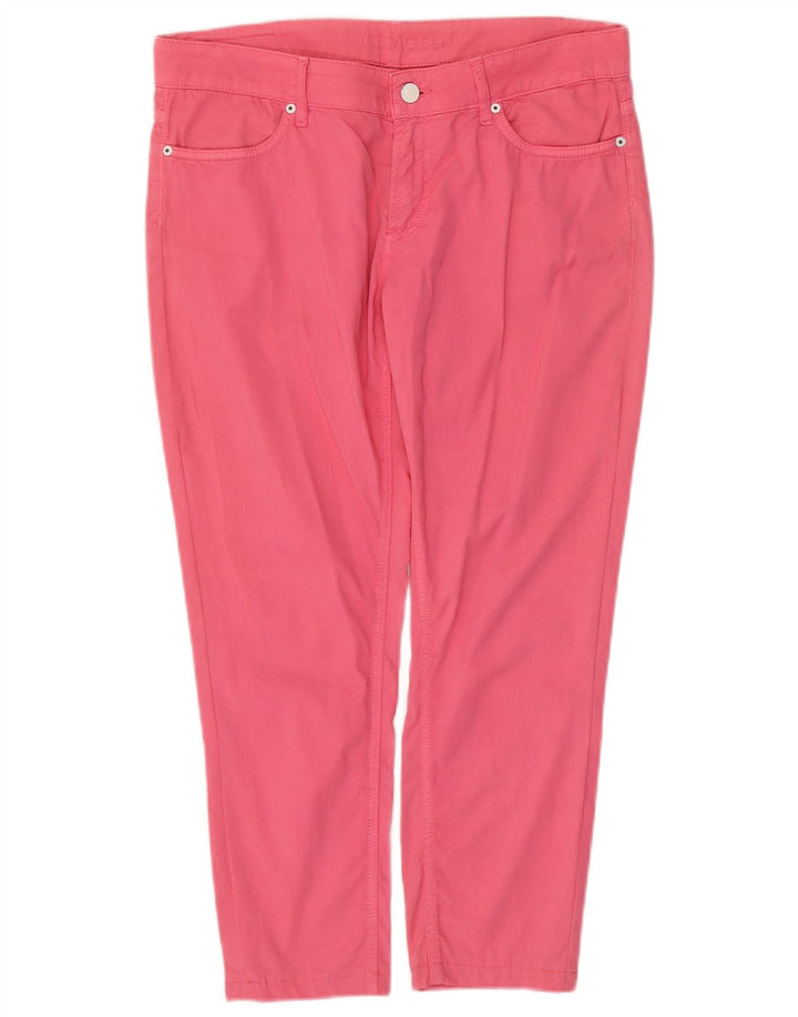 ESCADA Calça Feminina Slim Cropped EU 38 Médio W34 L24 Algodão Rosa