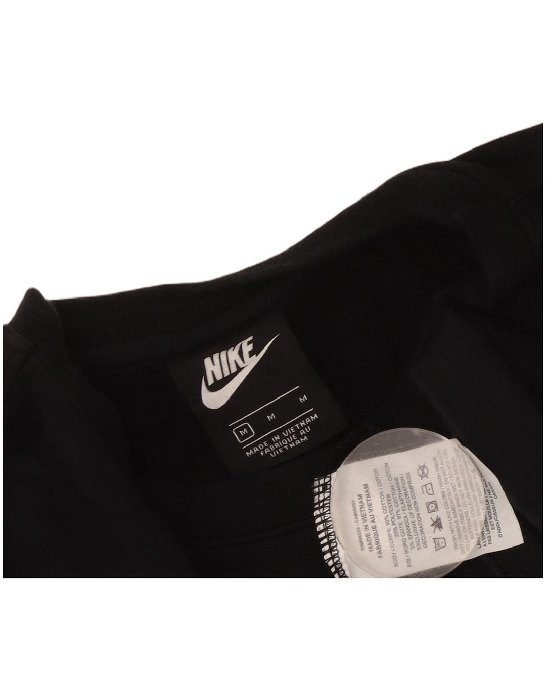 Moletom feminino Nike Oversized Crop Graphic Jumper UK 14 Médio Preto