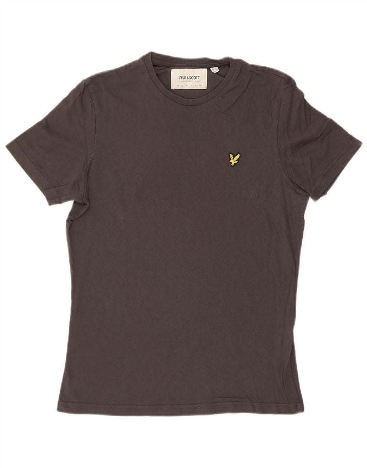 Camiseta masculina de ajuste solto LYLE & SCOTT de algodão cinza pequeno