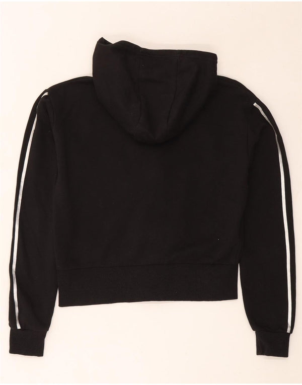 Suéter Juicy Couture feminino com capuz e zíper 14-15 anos algodão preto