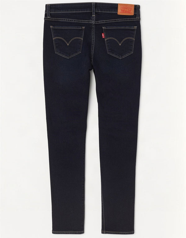 Calça jeans feminina Levi's 711 skinny W28 L30 azul marinho algodão