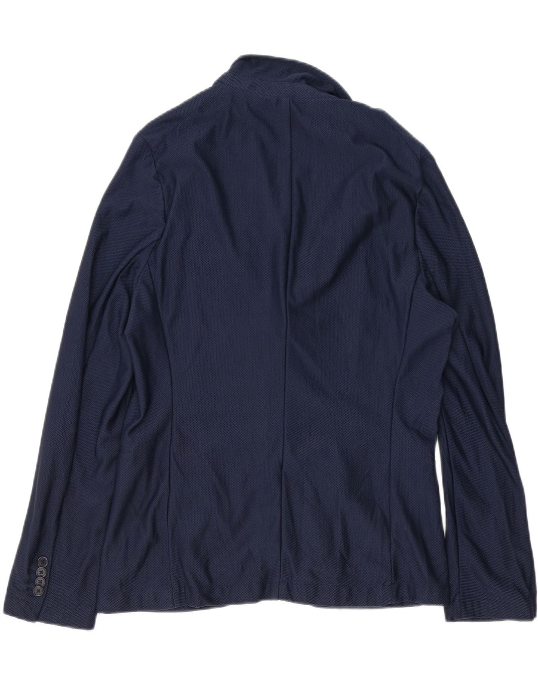 Jaqueta blazer masculina Zara com 2 botões UE 52 grande azul marinho poliamida