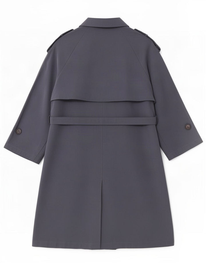 Zara Casaco feminino oversized manga 3/4 Reino Unido 10 pequeno cinza