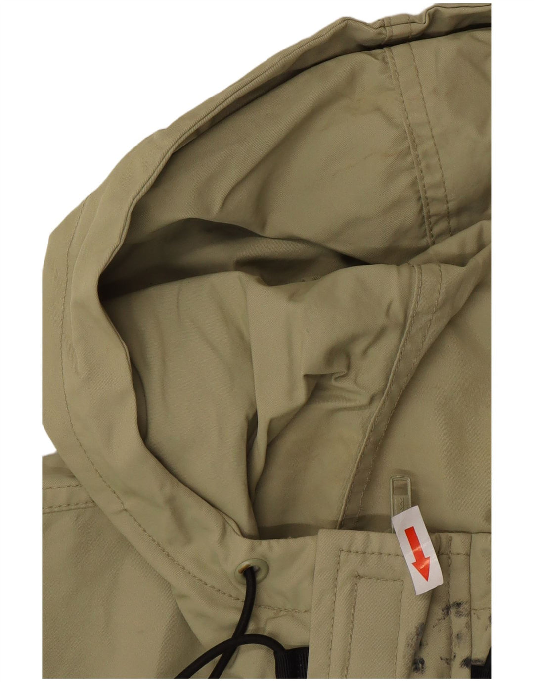 Jaqueta anorak masculina com capuz CAT Reino Unido 40 algodão cáqui grande