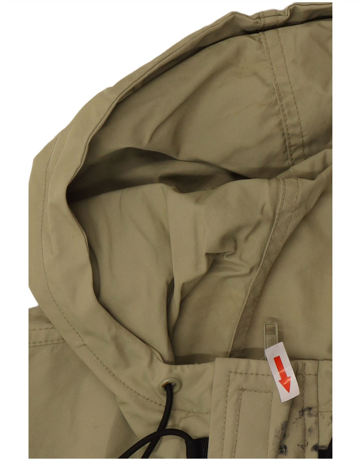 Jaqueta anorak masculina com capuz CAT Reino Unido 40 algodão cáqui grande