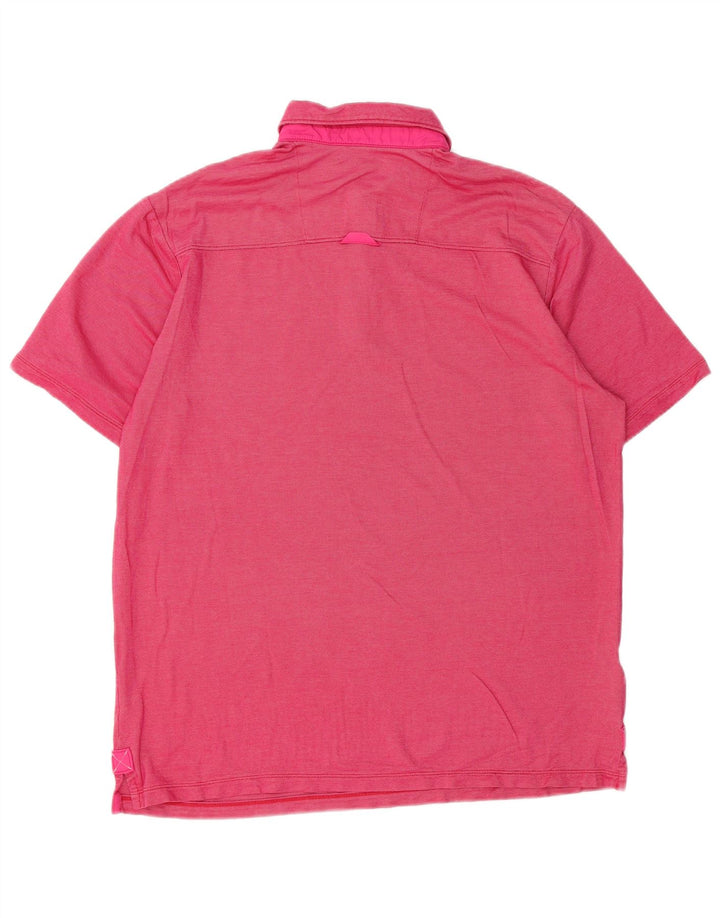 Camisa polo masculina TOMMY BAHAMA algodão rosa médio
