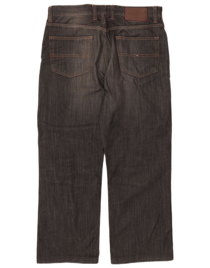 TOMMY HILFIGER Jeans reto masculino W31 L28 algodão cinza