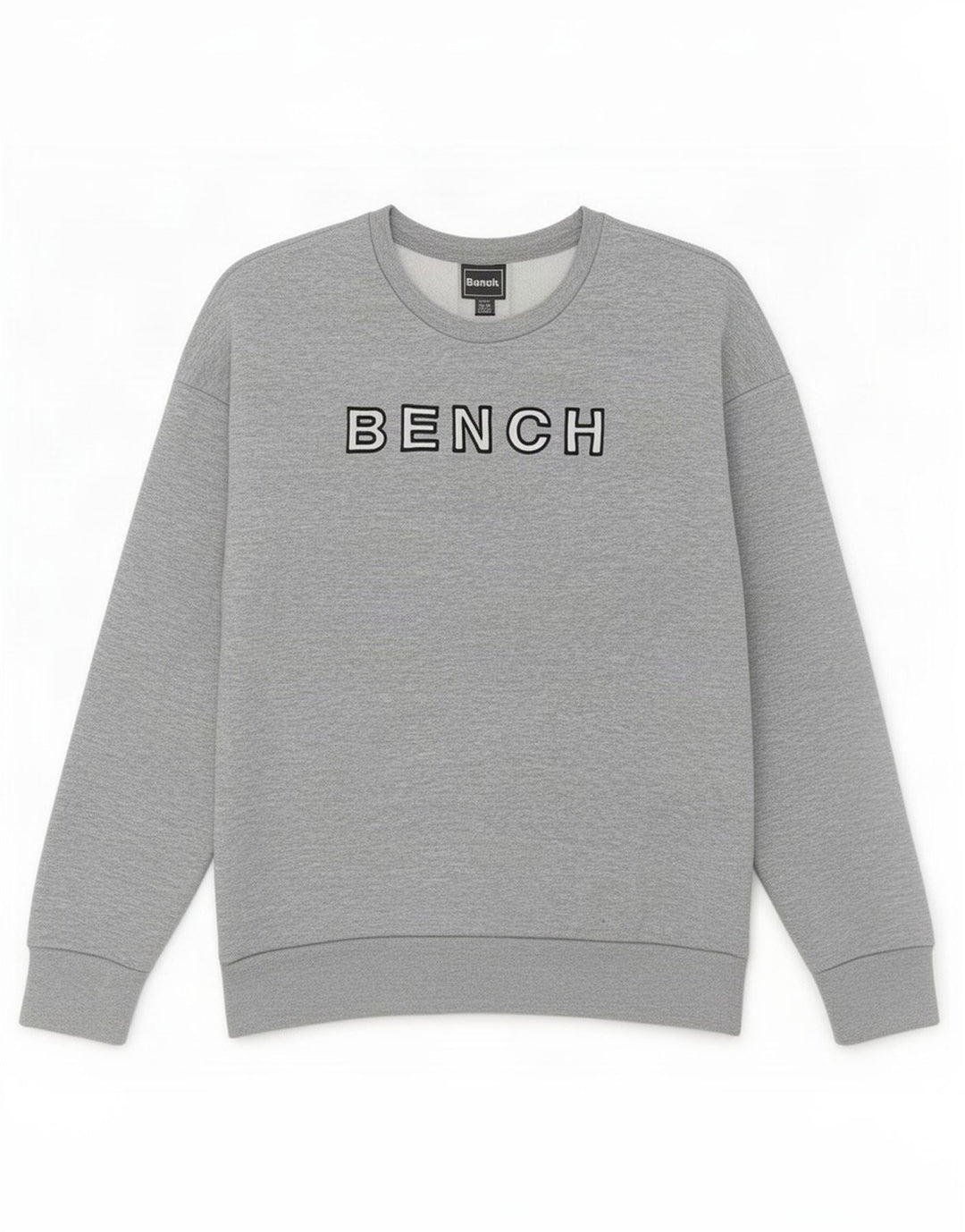 Suéter gráfico feminino Bench UK 20 2XL poliéster cinza
