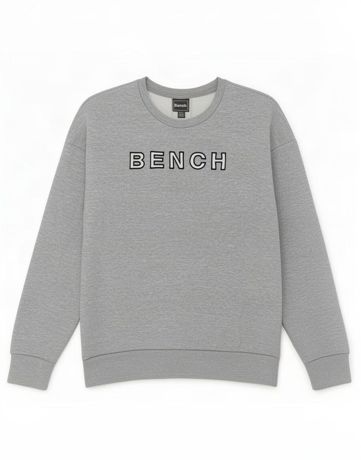 Suéter gráfico feminino Bench UK 20 2XL poliéster cinza