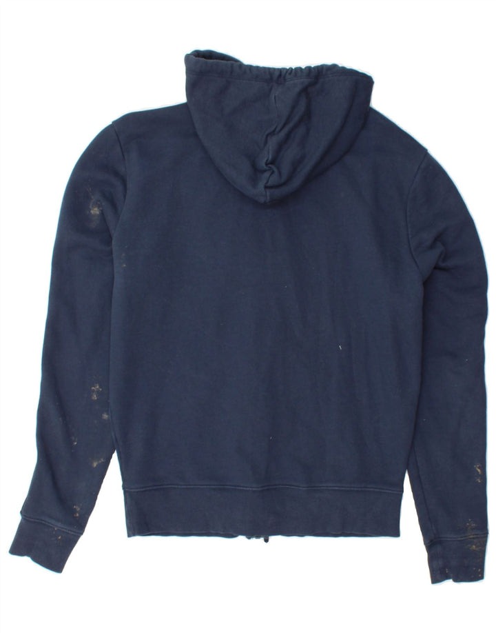 TOMMY HILFIGER Mens Graphic Zip Hoodie Sweater Medium Navy Blue Cotton Vintage Tommy Hilfiger and Second-Hand Tommy Hilfiger from Messina Hembry 