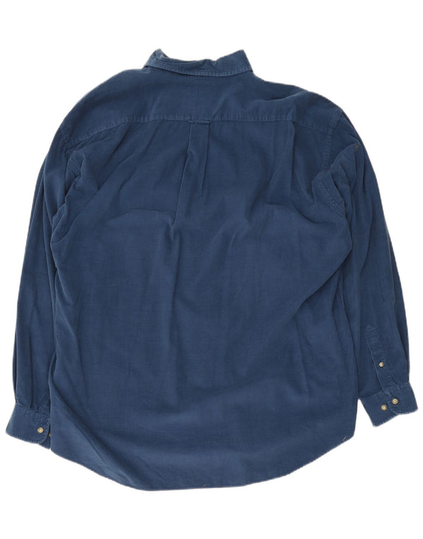Camisa masculina de veludo Betty Barclay XL azul marinho