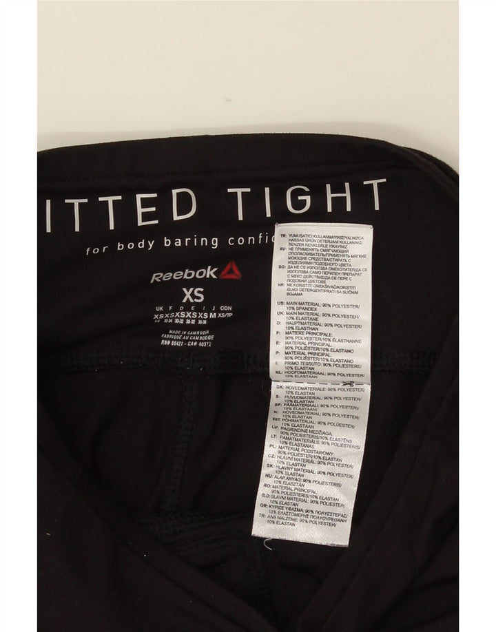 Leggings femininos REEBOK UK 4/6 XS poliéster preto