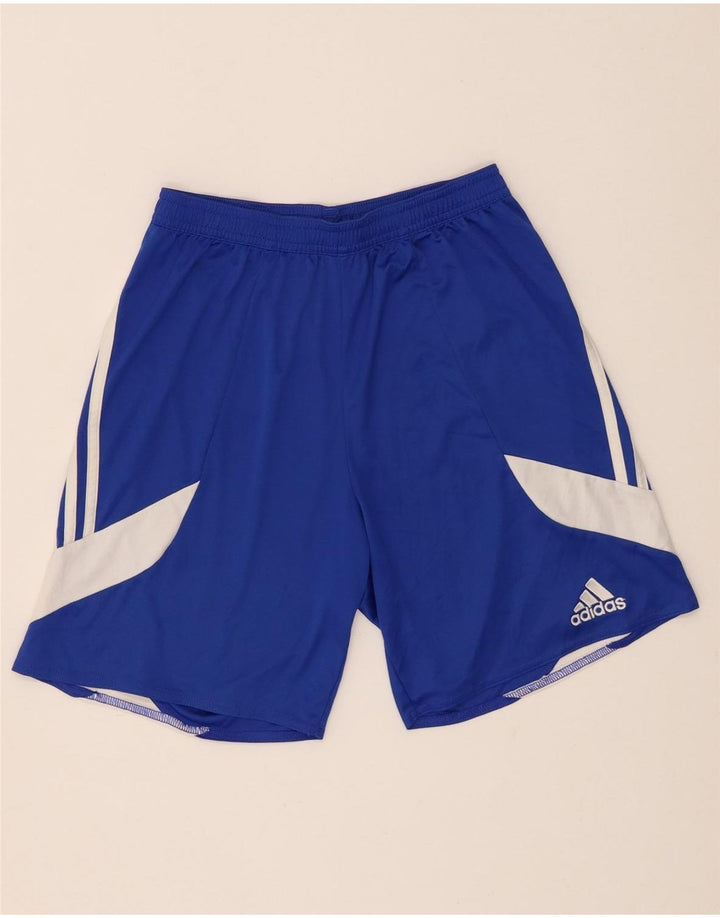 Adidas Masculino Climalite Sport Shorts Pequeno Azul Colorblock Poliéster