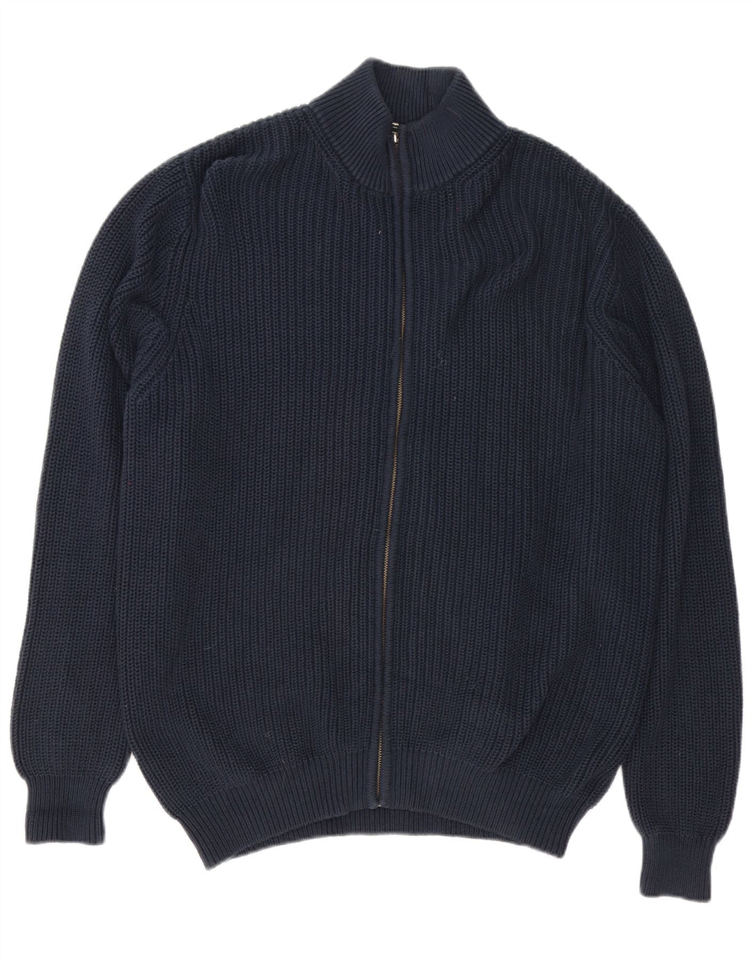 Suéter cardigã masculino L.L.Bean XL algodão azul marinho